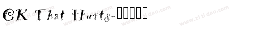 CK That Hurts字体转换